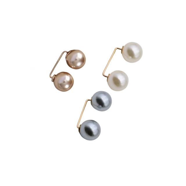 3Pcs/Set Double Pearl Brooch Pins Anti-fade Exquisite Elegant Brooches for Women Sweater Cardigan Clip Coat Summer Dress Jewelry