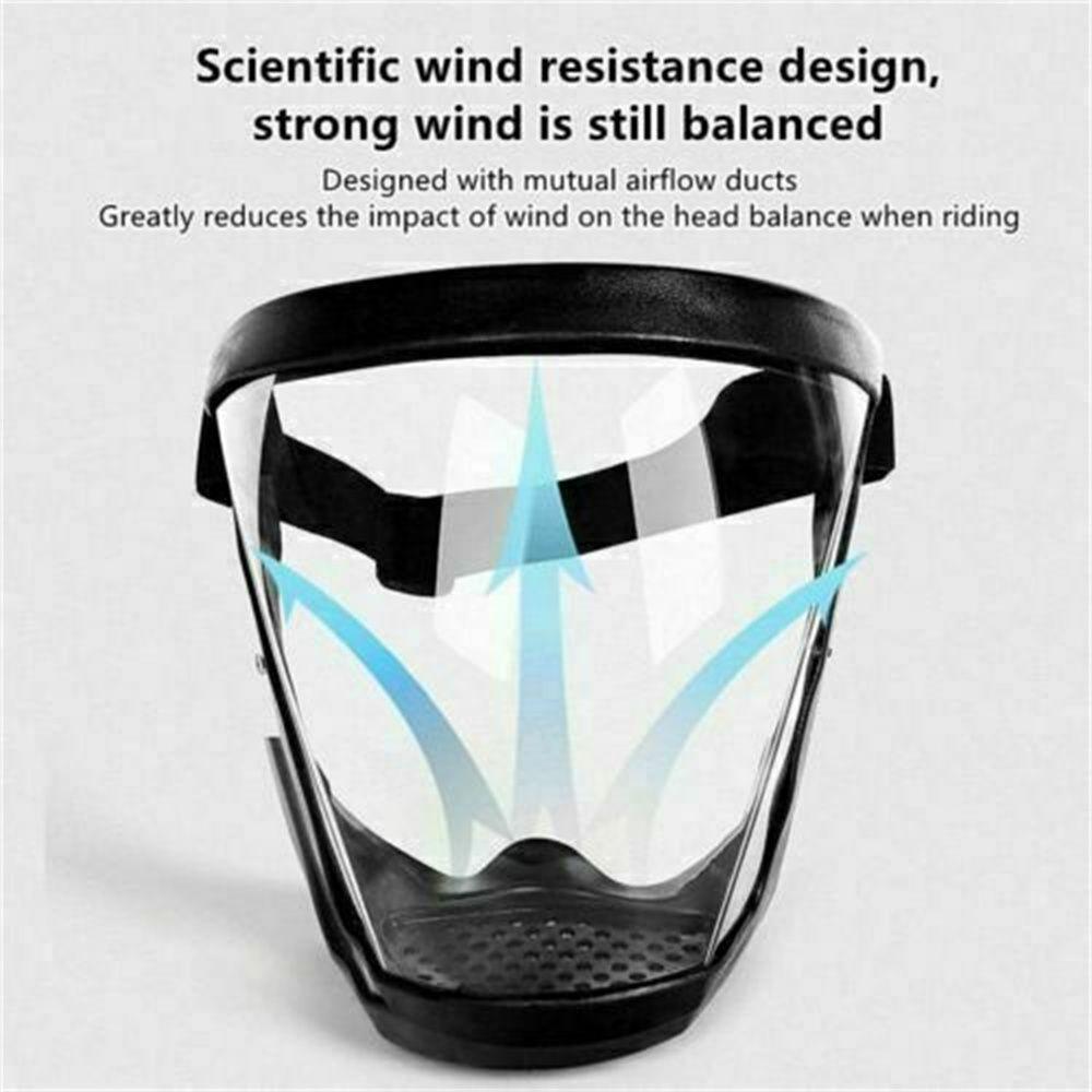 Transparent Cycling Goggles Sports Accessories Protective Head Cover Safety Mask Full Face Mask