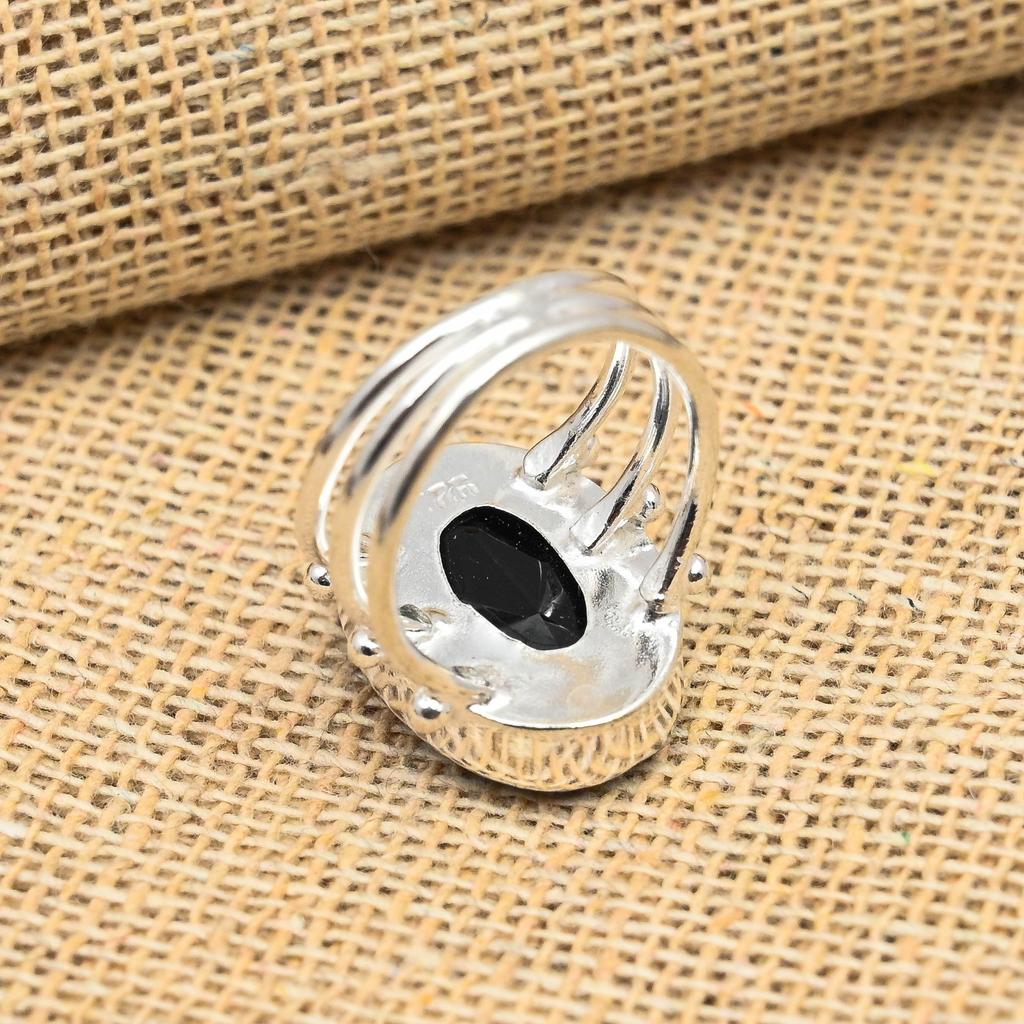 Кольцо из стерлингового серебра 925 пробы с хром-диопсидом и драгоценным камнем ручной работы для нее