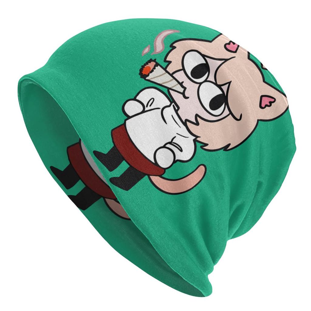 Зимняя теплая шапка Neco Arc Cat Cat Femme с напуском, шапка-бини, хип-хоп, мультяшная комическая игра, уличные лыжные шапочки с черепами, шапки унисекс для женщин
