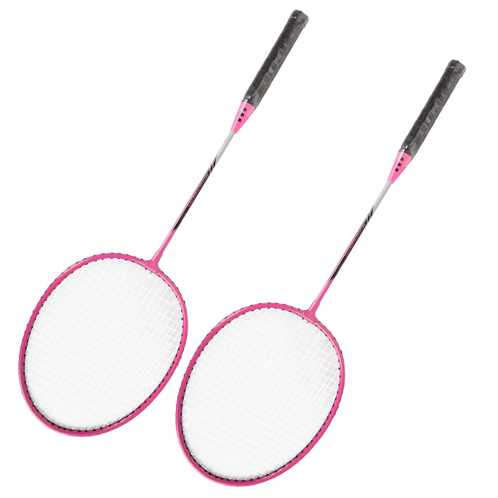Badminton Rackets Iron Alloy Lightweight Badminton Racquets with 3 Balls for Beginners Student