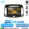 Android 16 For Hyundai Avante Elantra 4 HD 2006 - 2012 Car Radio Stereo Head Unit Multimedia Video Player GPS Navigation 2K QLED