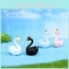 Colorful Resin Swan Figurines For Creative Miniature Landscape Decorations