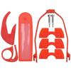 Electric Scooter Parts Silicone Protective Cover2pcs Hook3pcs Damping+Rear Mudguard Bracket ABS Fit