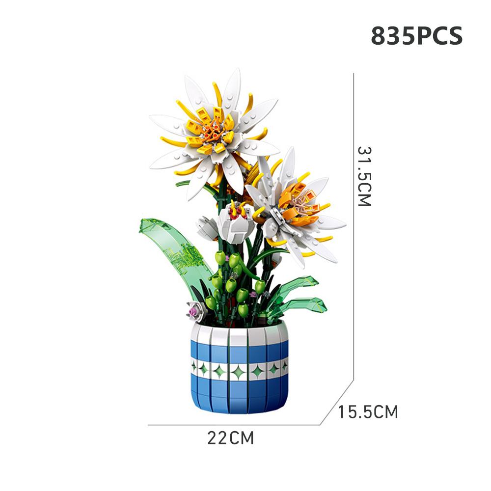 Сделай сам горшечный суккулент, букет цветов, конструктор, креативное зеленое украшение, подставка, идеальный детский праздничный подарок