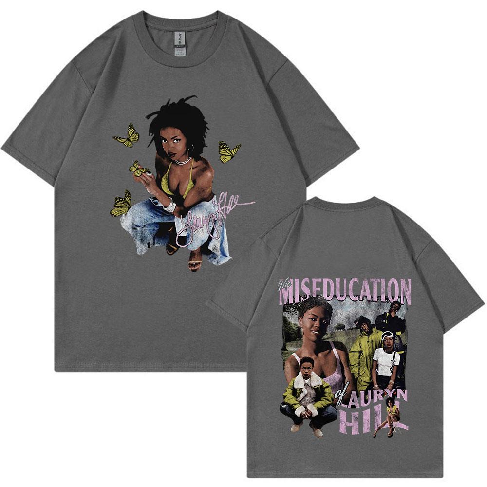 Lauryn Hill Music Album Graphic T-Shirt Men's Women's Vintage Casual Short Sleeve T Shirt Fashion Hip Hop T Shirts Streetwear