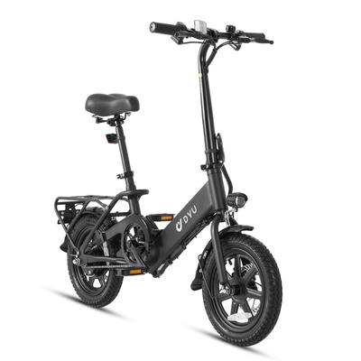 DYU C3 Urban Electric Bike — скорость 25 км/ч, встроенный аккумулятор 7,5 А·ч, шины 14 дюймов — компактный электровелосипед с металлической рамой