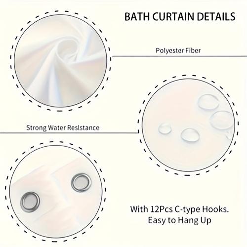 4Pcs Bathroom Shower Curtain Set Pink Tulip Pattern Bathroom Curtain With 12 Hooks Non Slip Rugs Toilet Cover Mat Bathroom Partition