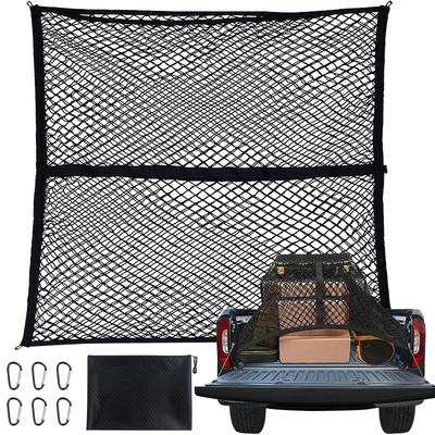 Сетчатый грузовой ремень Ysemco 120 x 120 см (Максимум 240 x 240 см) Сетчатый органайзер для багажа автомобиля с коэффициентом растяжения 200%, сетка для багажника на крышу, туристическая сетка с крючками и сумкой для хранения (120 * 120см