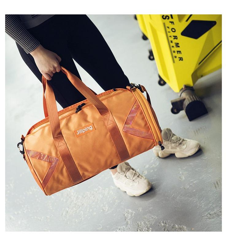 Fitness Gym Nylon Large Training Shoulder Yoga Patchwork Travel Duffel Outdoor Tas Sac De Sport Bag