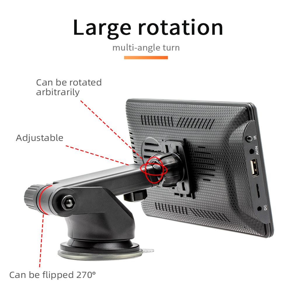 Портативный 7-дюймовый мультимедийный плеер с сенсорным экраном высокой четкости, совместимый с беспроводной системой CarPlay, Android Auto Mirror Link