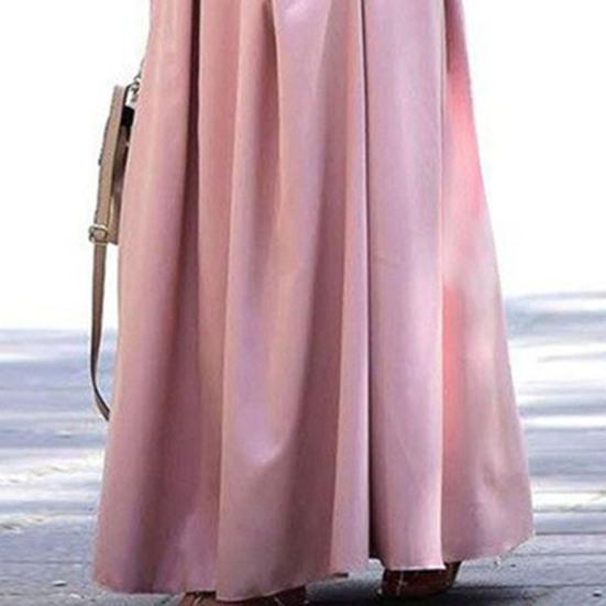 Женская юбка макси с высокой талией, дышащая, с большим подолом, длинная юбка с карманами, в стиле пригородной вечеринки, утягивающая юбка