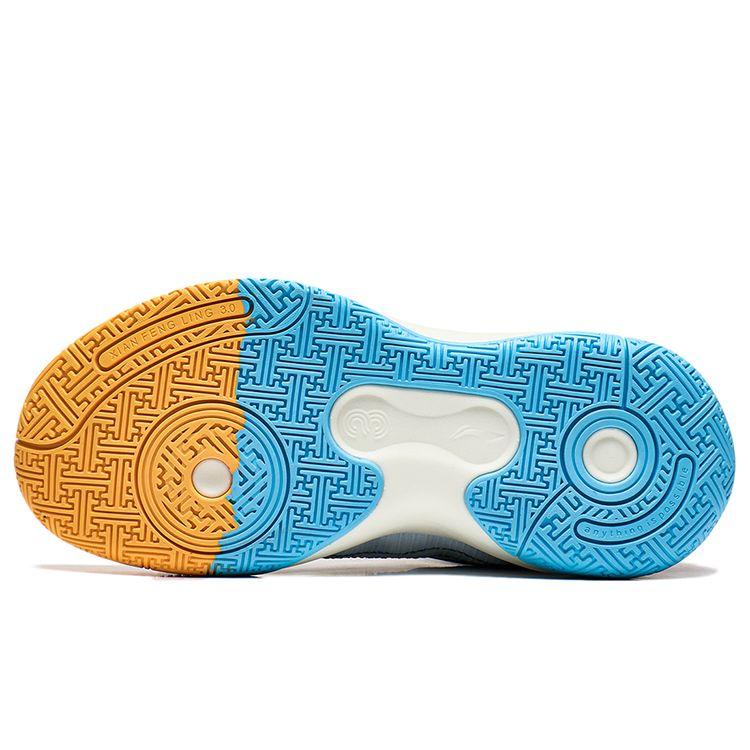 Li Ning Primary 3.0 Удобные Нескользящие Амортизирующие Прочные Низкие Баскетбольные Кроссовки Детские кроссовки Белый Желтый YKBT028-7