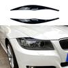 Для BMW 3 серии E90 E91 320I 330I 2005-2012 Передняя крышка фары Декоративная полоска Накладка на брови Наклейка Глянцевый черный