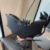 Сумка-тоут большой емкости с рукавом летучая мышь из ПУ кожи Креативный кошелек-животное Забавная Хэллоуинская сумка-клатч для работы