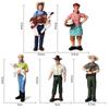 Plastic Farm Figures: Farmer, Woman, Ranch Worker, Police