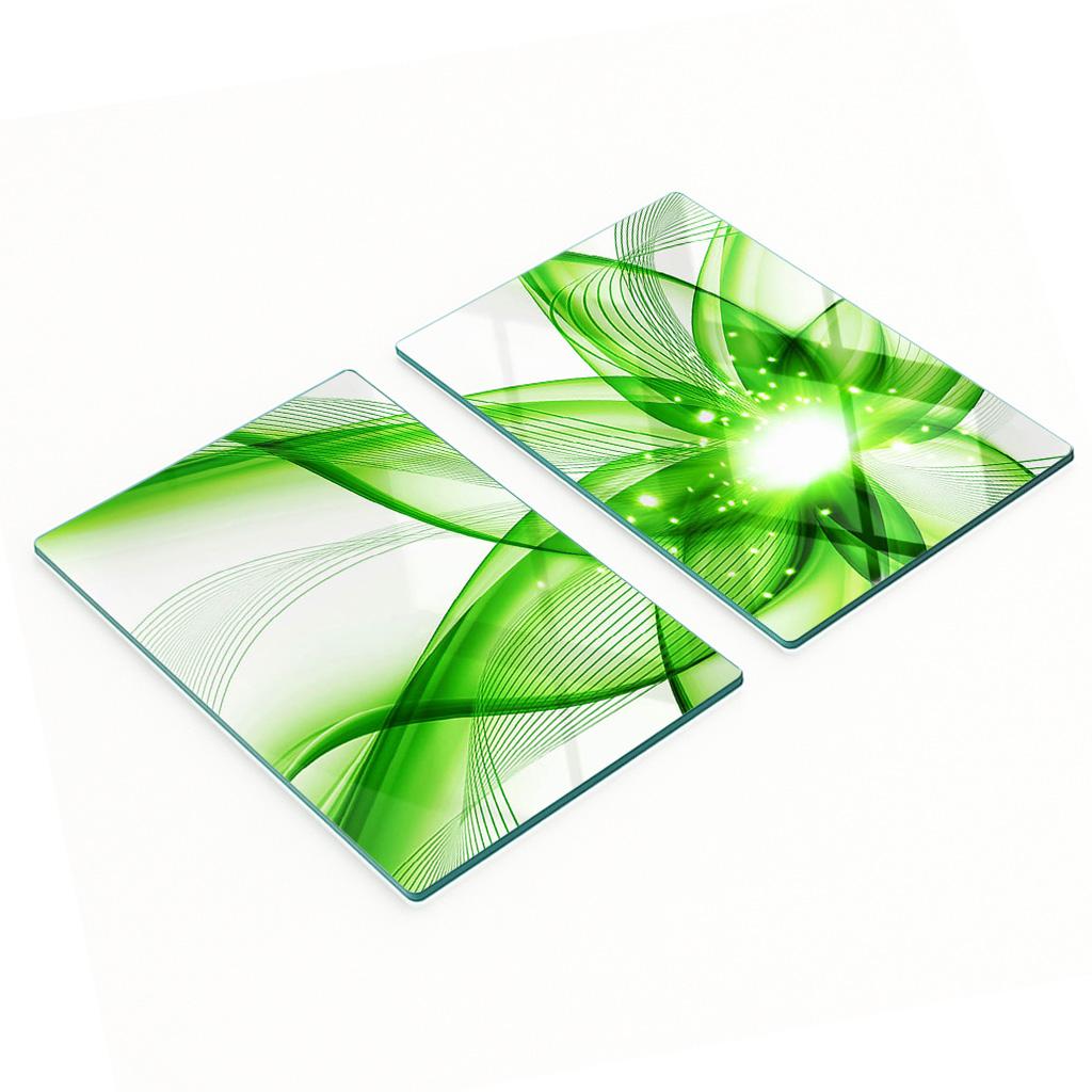 Tempered Multifunctional Decorative Glass Boards Abstraction 2x40x52 cm