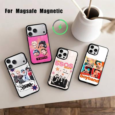 P-Популярный Рок B-Группа 5-5SOS Чехол для Телефона Для iPhone 17,16,15,14,13,12,Plus,Pro,Max для Magsafe Магнитной Беспроводной Зарядки