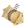 8 String Mandolin Tailpiece Feather Pattern Excellent Metal Bronze Color Mandolin Tailpiece
