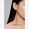 925 Sterling Silver Hoop Earrings For Women Heart Ear Hoops Real Silver 925 Jewelry Original Brand Jewelry