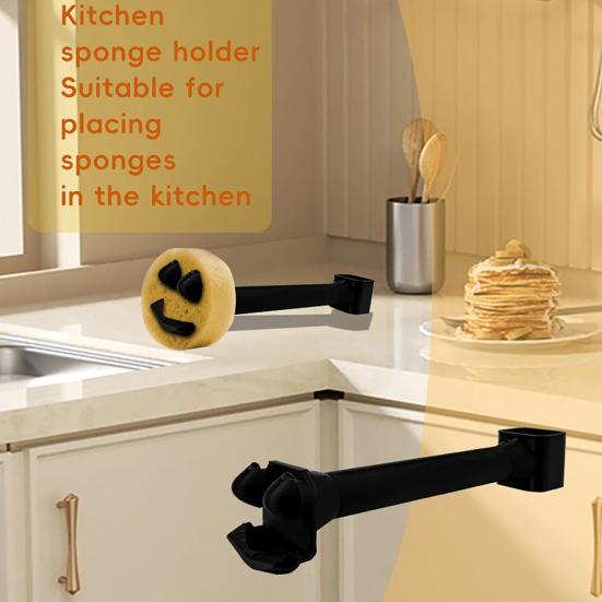 Держатель для губки с присоской, сушилка для раковины, органайзер для хранения губок с улыбающимся лицом, кухонные принадлежности для уборки