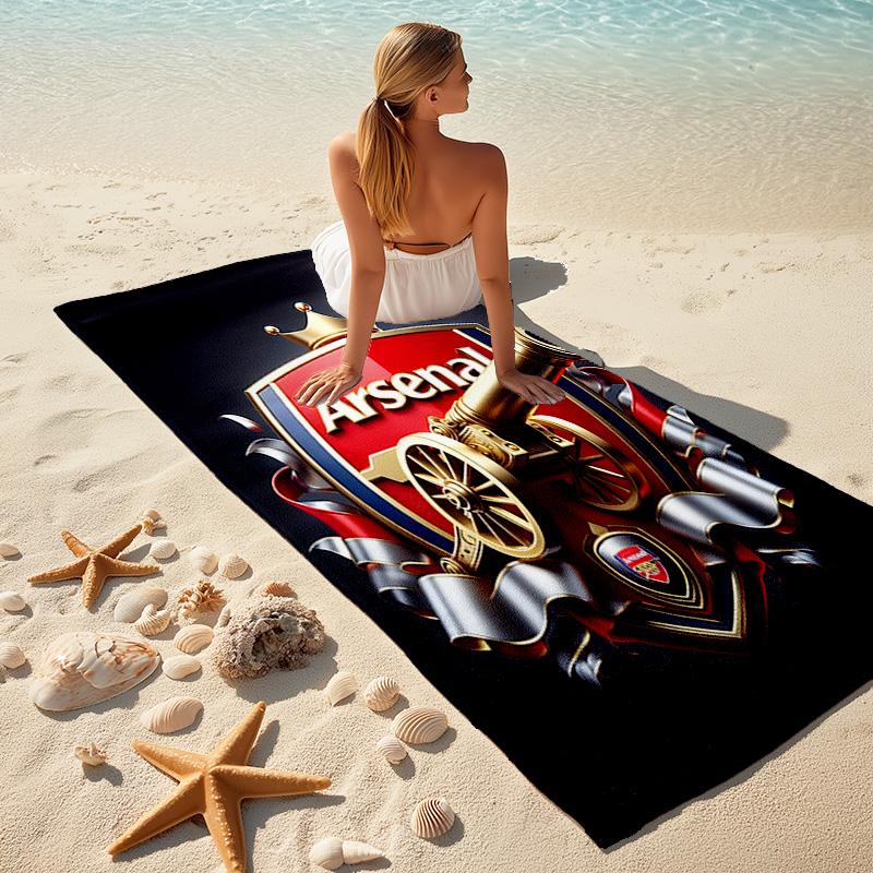 1pc A-Arsenal Beach Towel, Comfortable and Thick, and Swimming/Bath/Picnic/Camping Towel, Suitable for Seaside Beaches