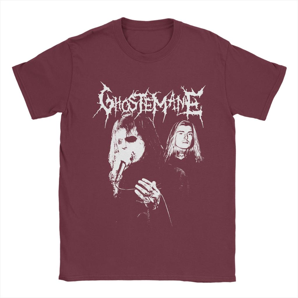 Харадзюку Футболка Летняя Trap Metal GhosteУнисекс Хиппи Футболки Хлопковая Футболка для Унисекса Y2K Смешные Свободные Топы с Короткой Рукавой