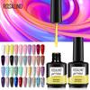40 Colors Nail Gel Polish Colorful Gel Nail Lacquers Semi Permanent Soak Off Base Top Coat Need LED/UV Lamp Cure