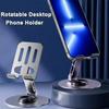 360° Rotatable All-Metal Aluminum Phone Holder with Double Shaft Design | Universal Anti-Fall Mobile Bracket for Stable Viewing
