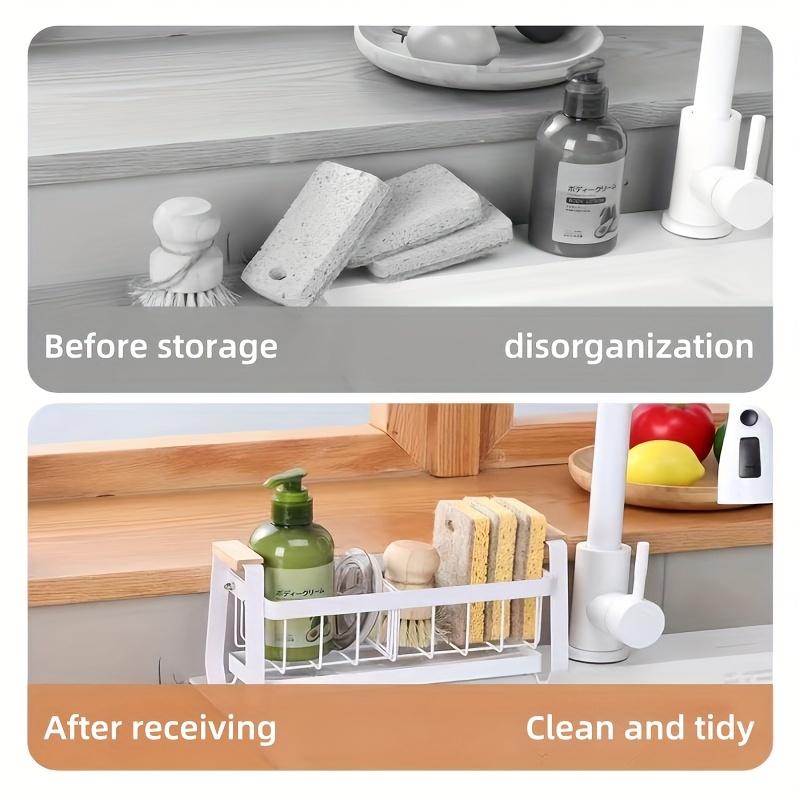 A High-Quality Multifunctional Draining Rack, Kitchen Storage Shelf, Hollow Storage Rack, Featuring a Separate Tray