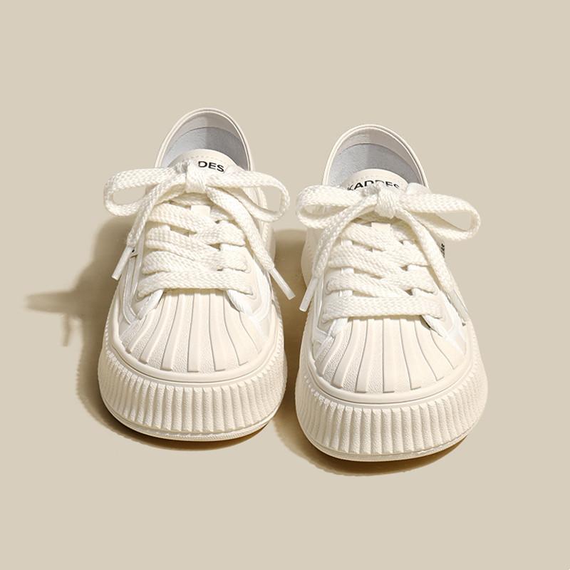 Маленькие белые туфли повседневные женские кроссовки осенние универсальные сабо с круглым носком на платформе женские разноцветные осенние новые криперы летние