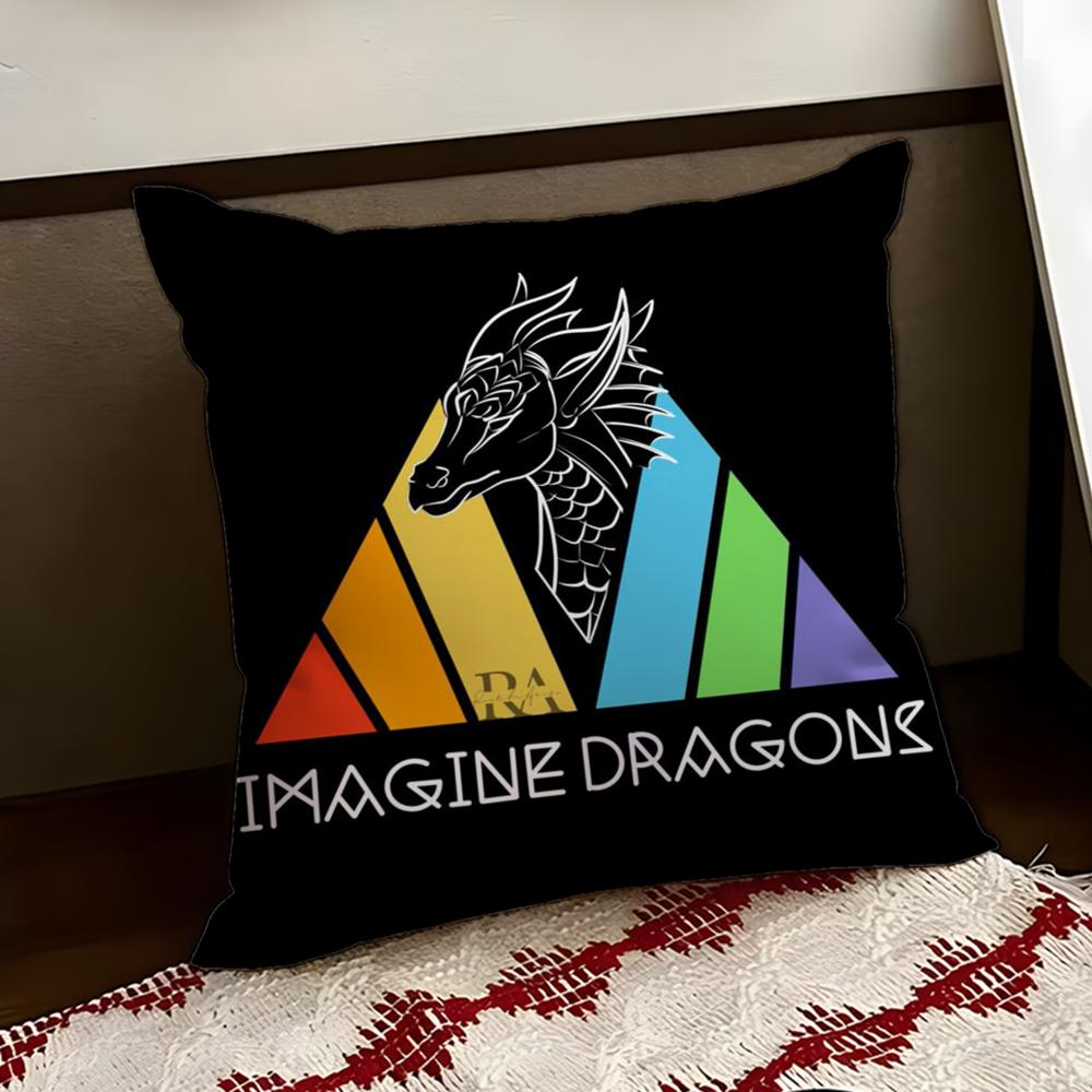 IImagine DDragons Cushion Cover Reversible Soft Durable Pillow Cover Home Car MultiScene Use for Daily Comfort