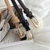 Fashion Vintage Casual Thin Waist Strap Leather Belt Trouser Dress Belts Metal Buckle Waistband