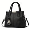 New European and American Foreign Trade Women's Bag Embroidery Lychee Pattern Fashion Handbag Shoulder Bag Oblique Span Bag