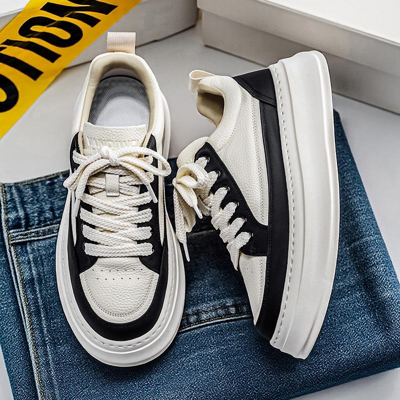 Mens Comfortable Lightweight Thick Sole Height Increasing Casual Sports Skateboarding Sneakers