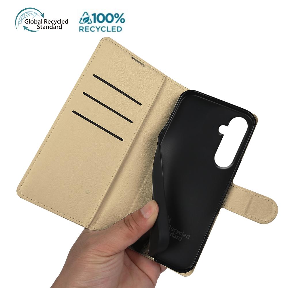 For Samsung Galaxy A15 5G/4G Stand Case Biobased Eco-Friendly RPET RPVB Slim Phone Cover with Wallet