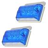 Morytrade Светодиодный габаритный фонарь Маркер 24В Грузовик Светодиодный боковой габаритный фонарь 24В Лампа для грузовика Кронштейн Синий Синий 2 штуки