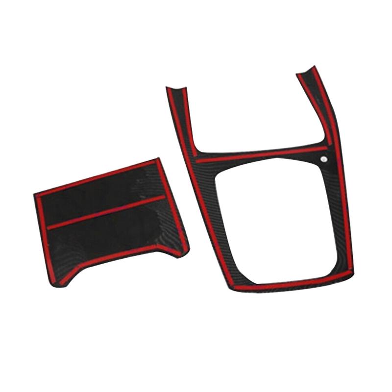 ABS Carbon Fiber Car Gear Shift Panel Cover Trim for BMW X5 G05 2019 2020 2021 Car Interior Accessories