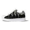 adidas Оригинальные повседневные прочные низкие кеды для скейтбординга Superstar 360 Детские кроссовки Черный GX3265