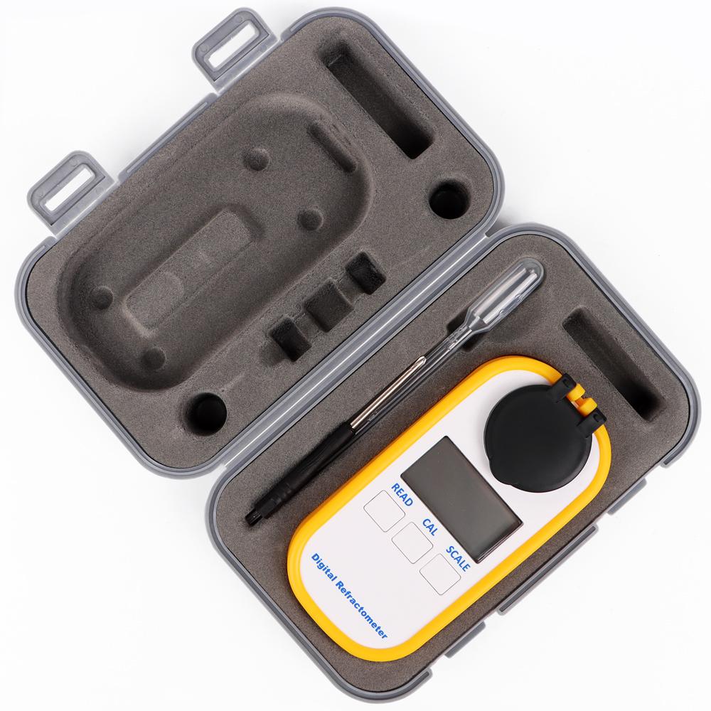 LCD Digital Refractometer 0-18% Sodium Hypochlorite Refractometer Portable Handheld NaCIO Concentration Tester ATC Refractometer