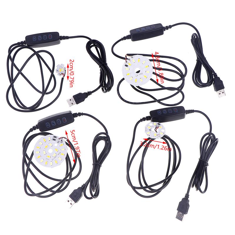 1 шт. USB-разъем Dc5V светодиодные лампы онлайн-переключатель регулятор яркости с кабелем 2 метра 1 Вт 3 Вт 6 Вт 10 Вт световая плата