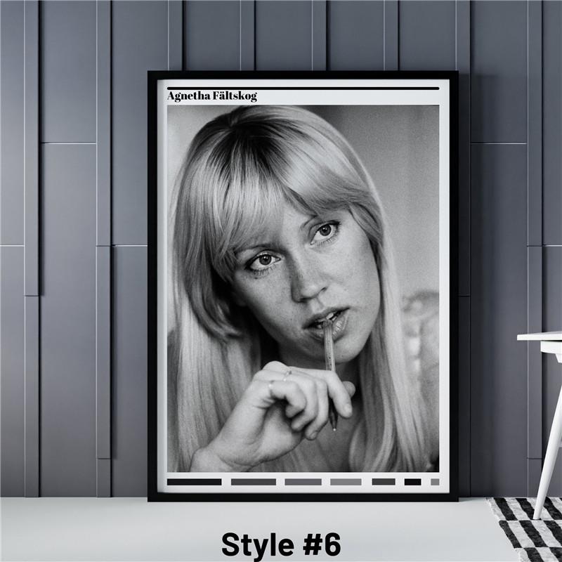 Плакат Abba, шведский поп-член Abba, черно-белый холст, живопись, постеры, декоративные фрески, настенное искусство, декор комнаты, эстетика