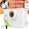 2500L/h Multi-inlet Horizontal Macerator Disposal Pump Unit Toilet Sink Shower Fully Automatic for Bathroom White 400W