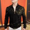 Осень Зима KPOP Модный Стиль Харадзюку Приталенный Ropa Hombre Свободный Повседневный Все Подходит Футболки Вставка Круглый Вырез Молния Толстовка