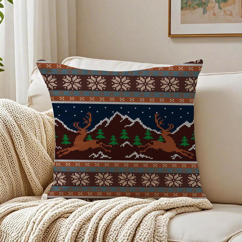 Классический вязаный британский узор FFair Isle Наволочка для подушки Антипылевой Кровать Гостиная Диван Декор Подушка Комната