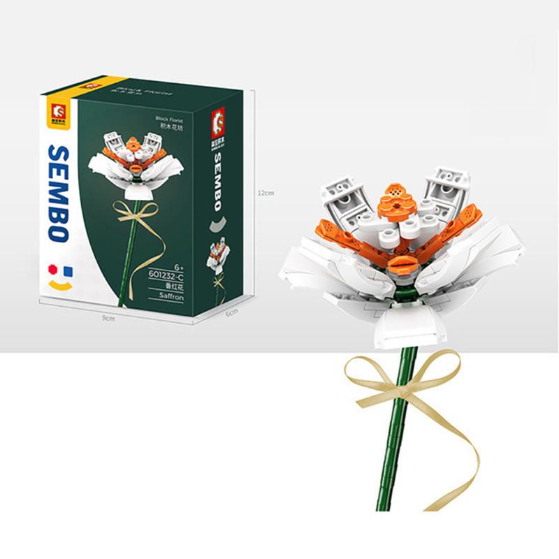 Вечные цветы Букет Строительные блоки Совместимы с Lego Сборные строительные блоки Игрушки для