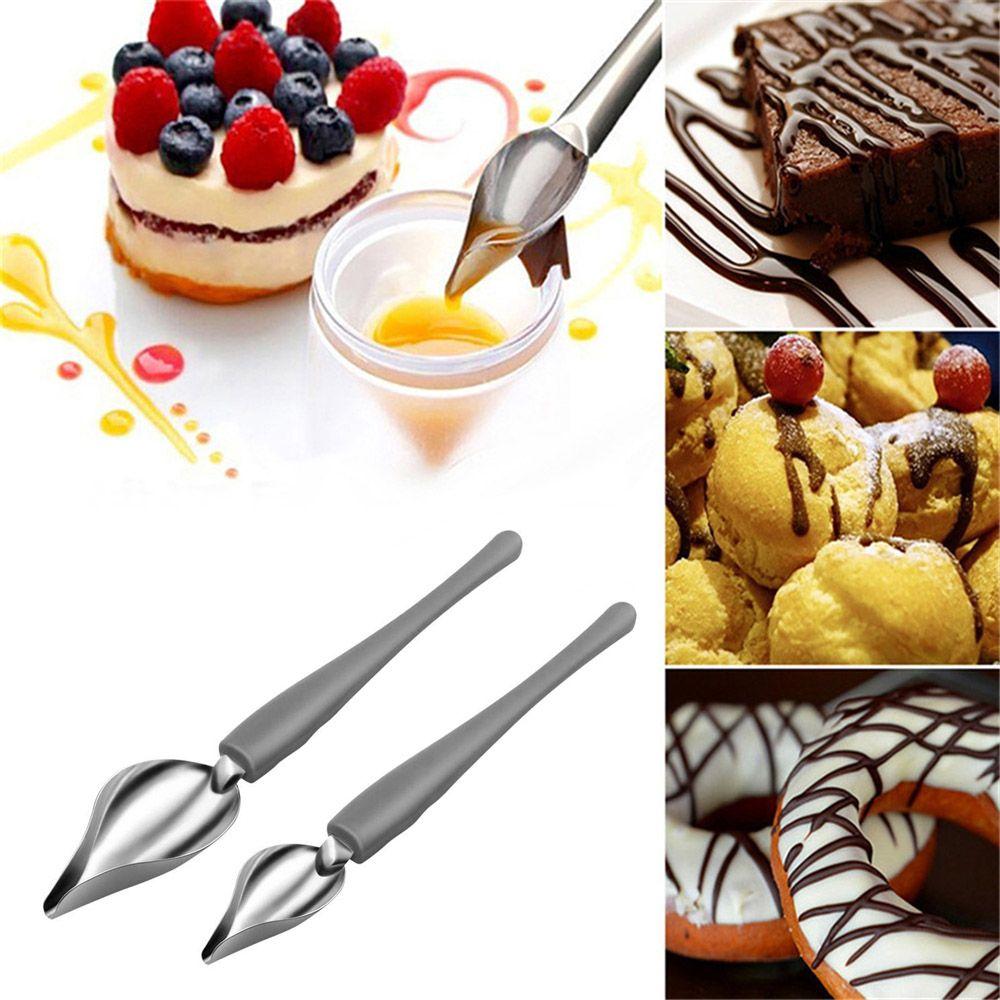 1 набор ложек для украшения шеф-повара, украшение суши, еда, инструмент для рисования, дизайн соуса, заправки, десерта, выпечки, торта, гастрономии, кофейной ложки