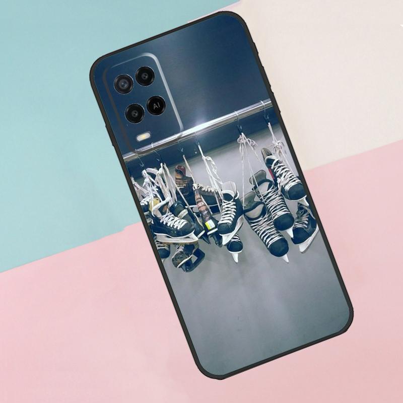 Ice Hockey Sport For Oppo A17 A77 A60 A74 A94 A54 A18 A38 A58 A78 A98 A40 A80 A16 A76 A96 A15 A57S Phone Case