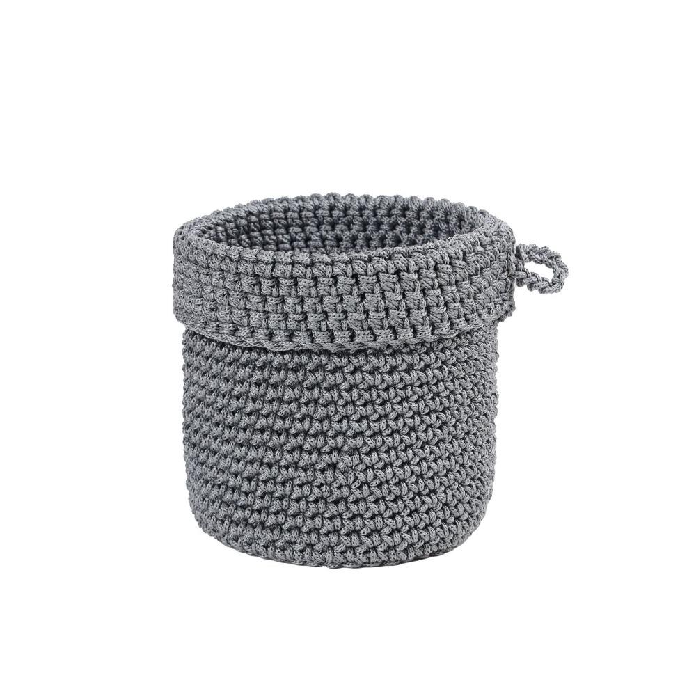 Handmade Cotton Rope Storage Basket Folding Space Saving Wall Hanging Storage Basket Round Sundries Organizer Closet Organizer