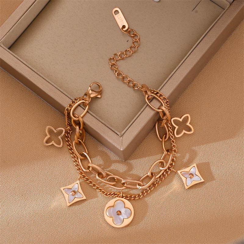 Корейский браслет женской моды из титановой стали Дун Дэмун - Нержавеющий, Высококлассный, Дизайн через границу.